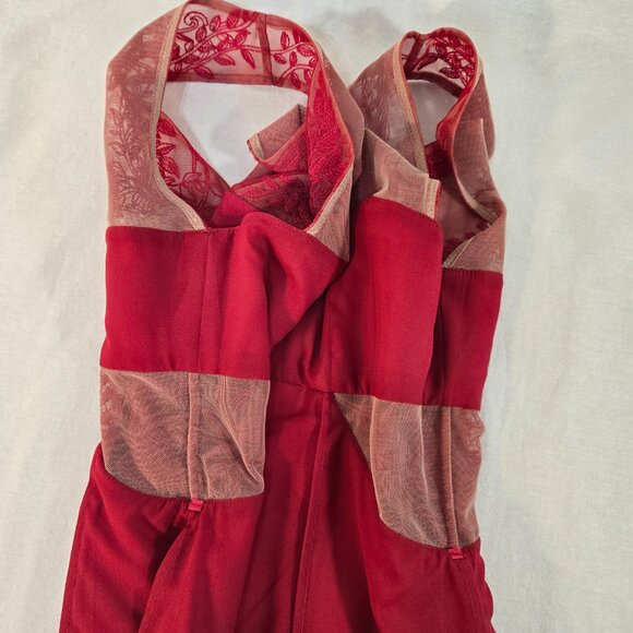 BCBG MAXAZRIA Quite Luxury Fuchsia ENIDA Ruffled Crepe Dress Size 6 LIKE NEW! - Picture 12 of 17